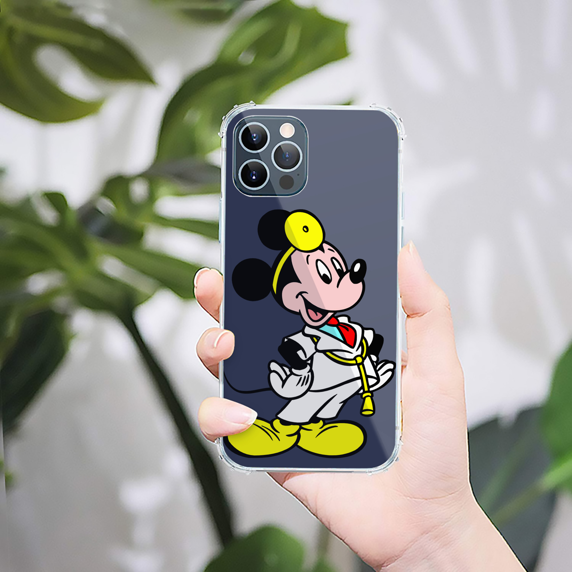 （画像用） ミッキーマウス Mickey Mouse 【iPhone 12シリーズ対応】透明スマホケース（クリアソフトケース）